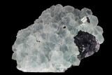 Green Fluorite Over Purple Octahedral Fluorite - Fluorescent! #149681-2